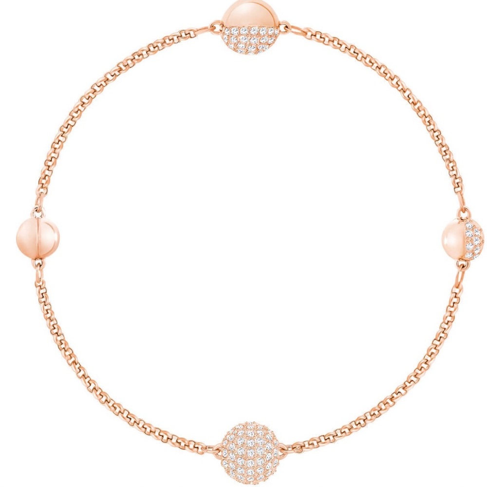 Swarovski Remix Collection Round Strand Rose-gold Bracelet